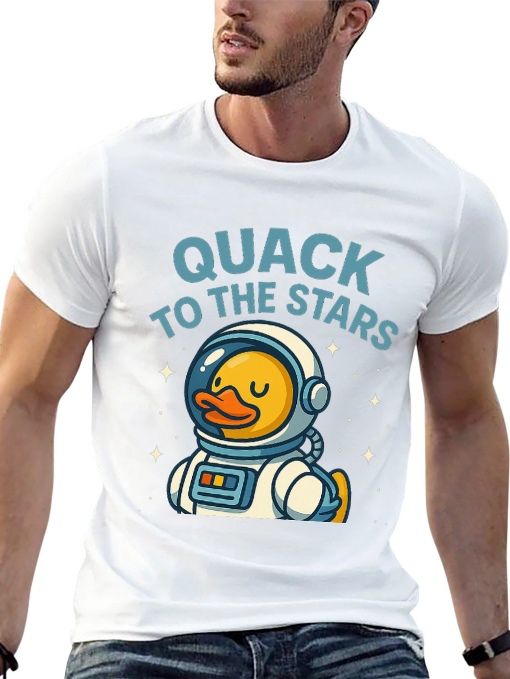 Quack to the Stars T-Shirt - Astronaut Duck Tee