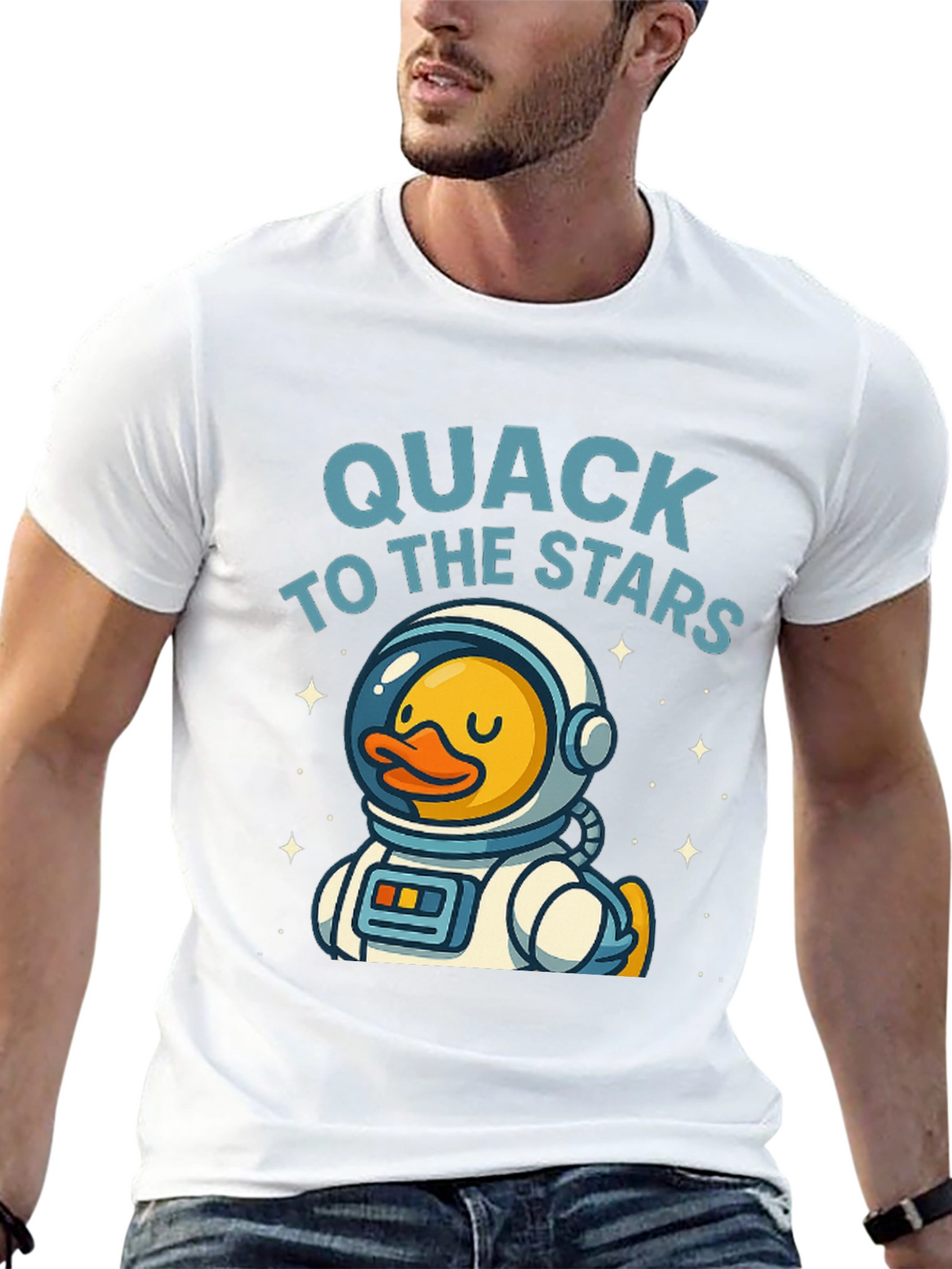 Quack to the Stars T-Shirt - Astronaut Duck Tee