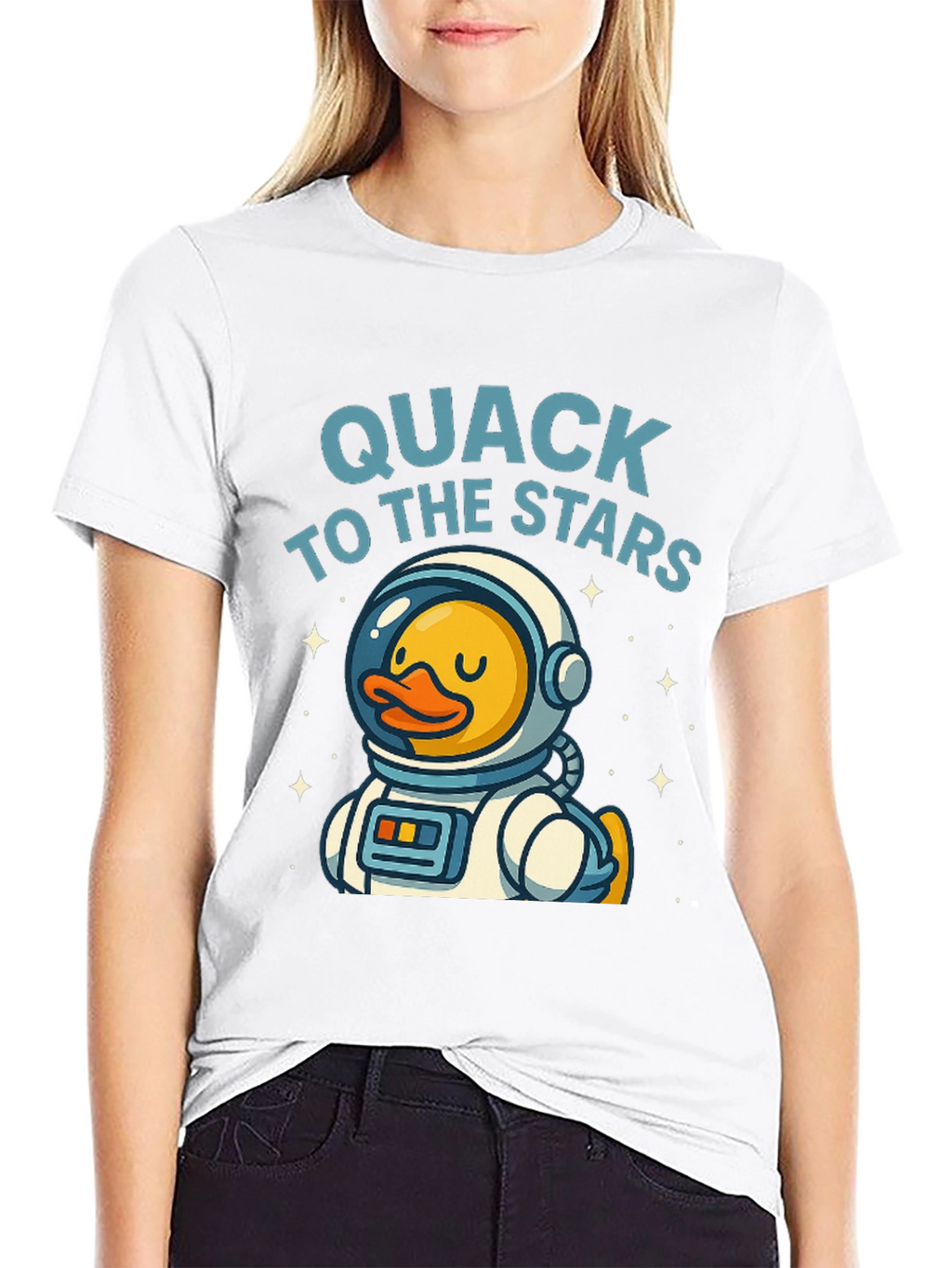 Quack to the Stars T-Shirt - Astronaut Duck Tee