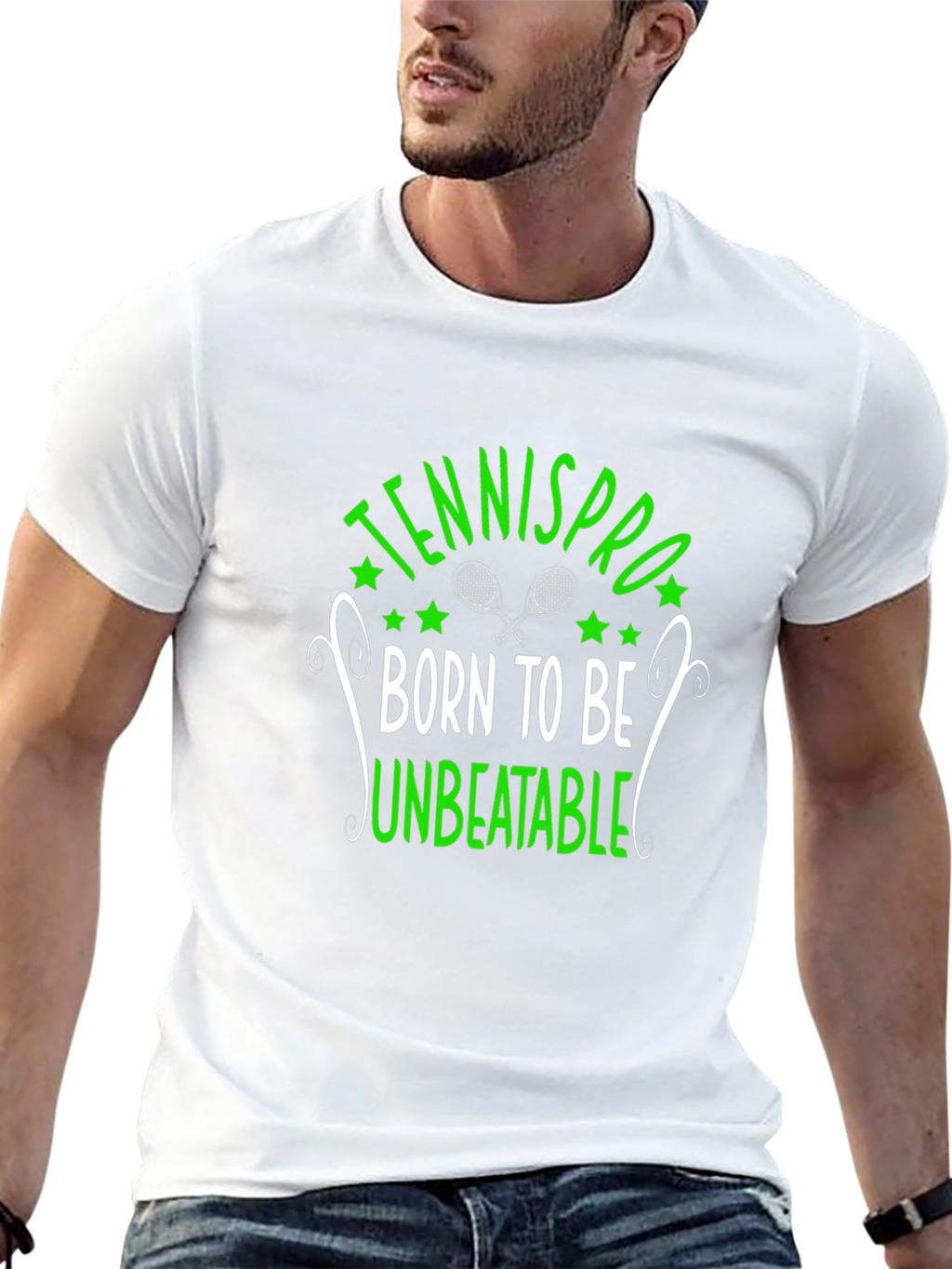 TennisPro Unbeatable Graphic T-Shirt - Black