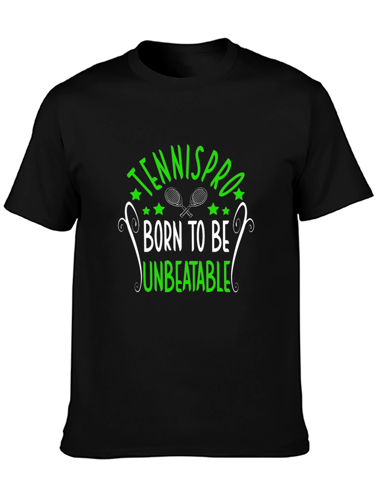 TennisPro Unbeatable Graphic T-Shirt - Black