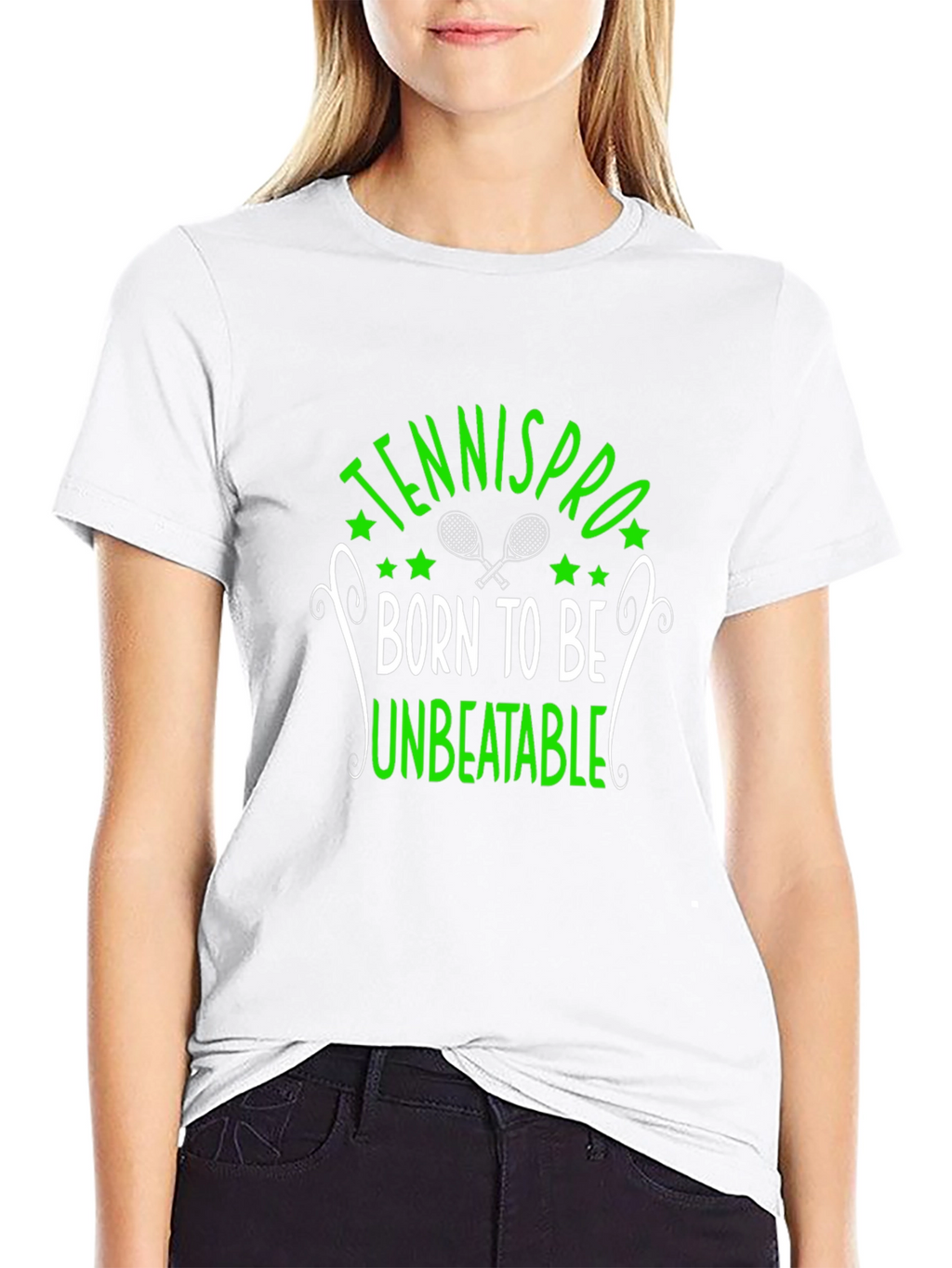 TennisPro Unbeatable Graphic T-Shirt - Black