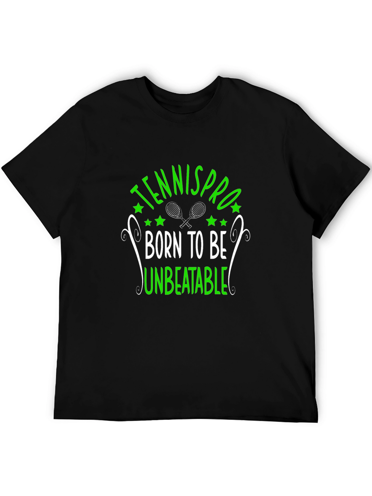 TennisPro Unbeatable Graphic T-Shirt - Black