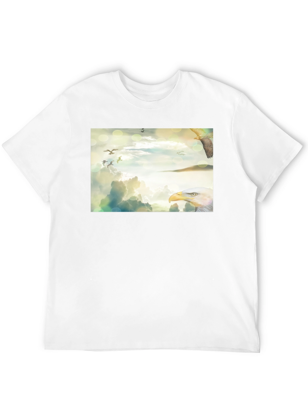Eagle Sky Print Black T-Shirt