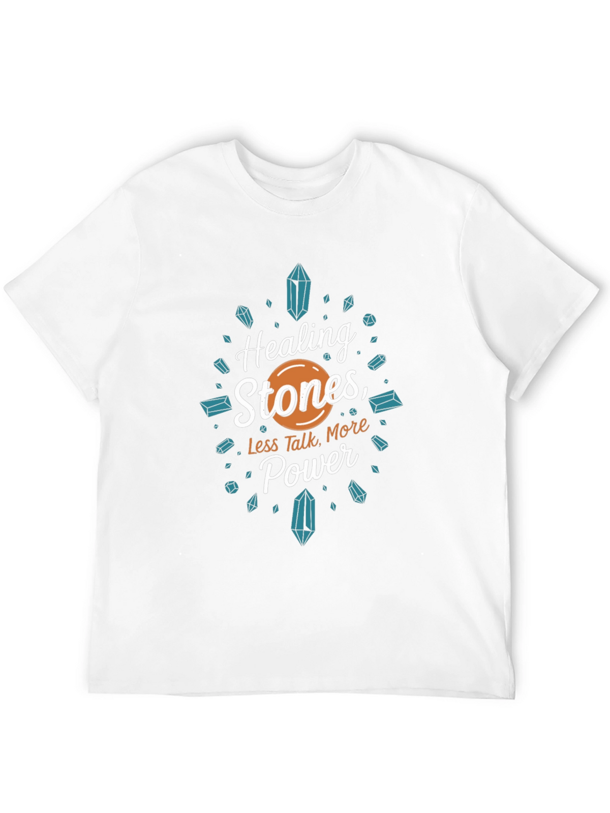 Healing Stones Power Tee - Black Graphic T-Shirt