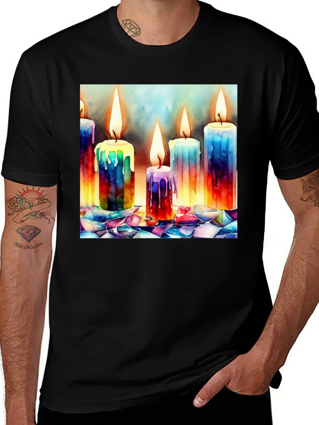 Watercolor Candle T-Shirt