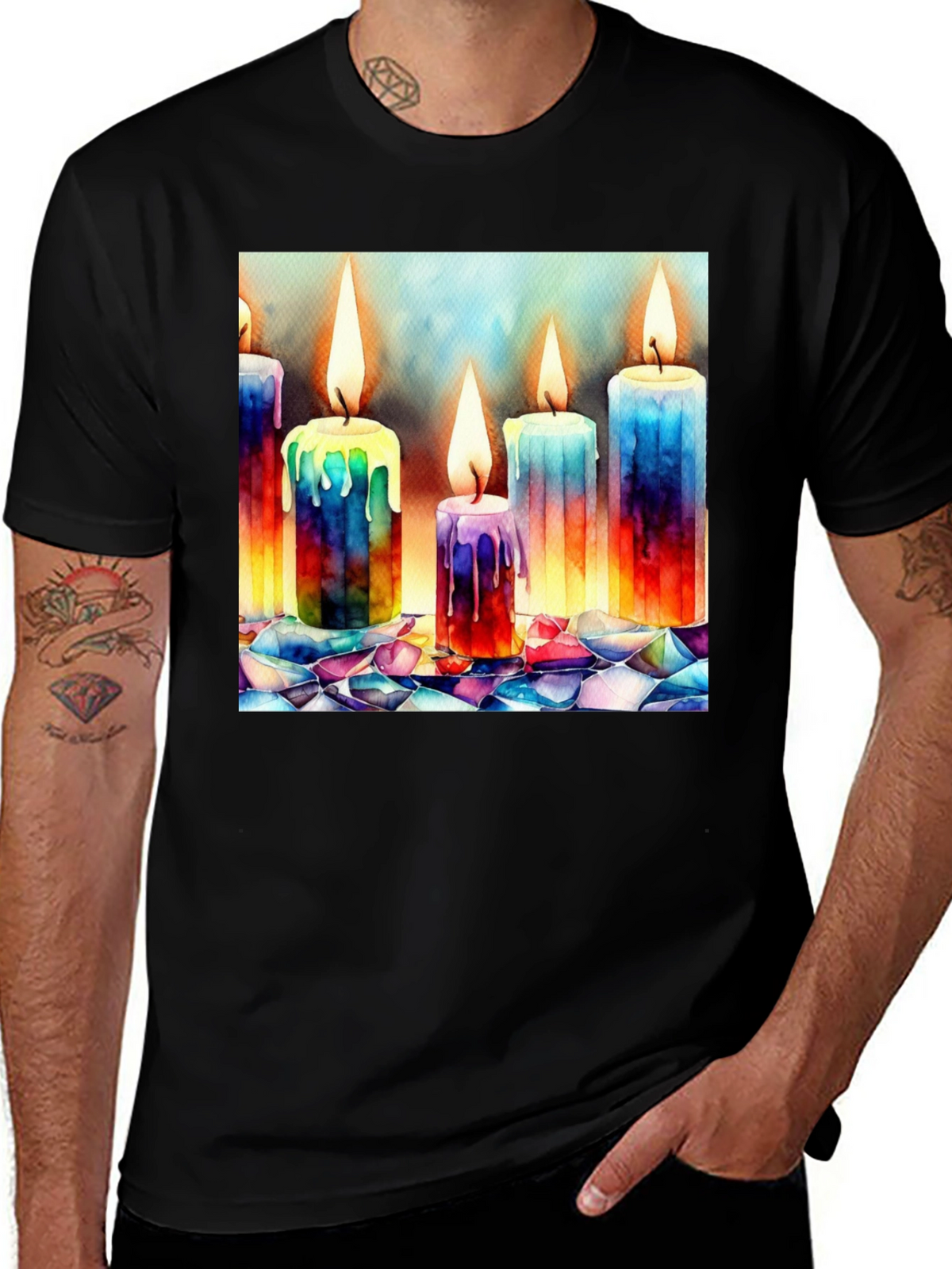 Watercolor Candle T-Shirt