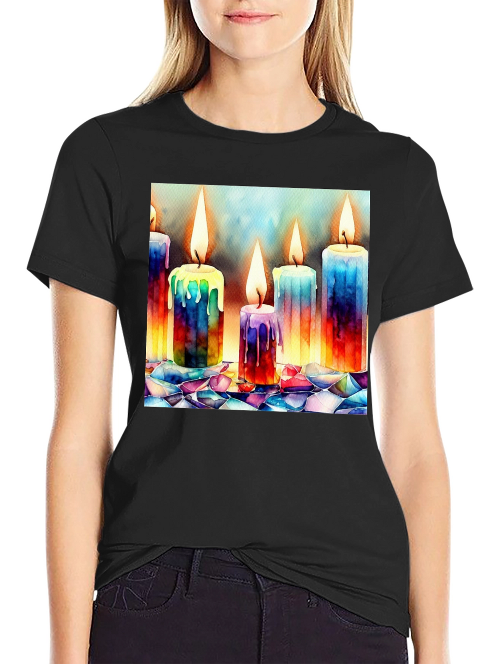 Watercolor Candle T-Shirt