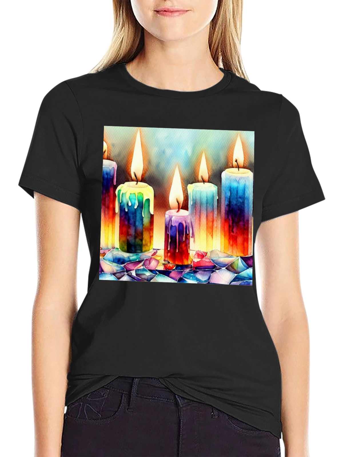 Watercolor Candle T-Shirt