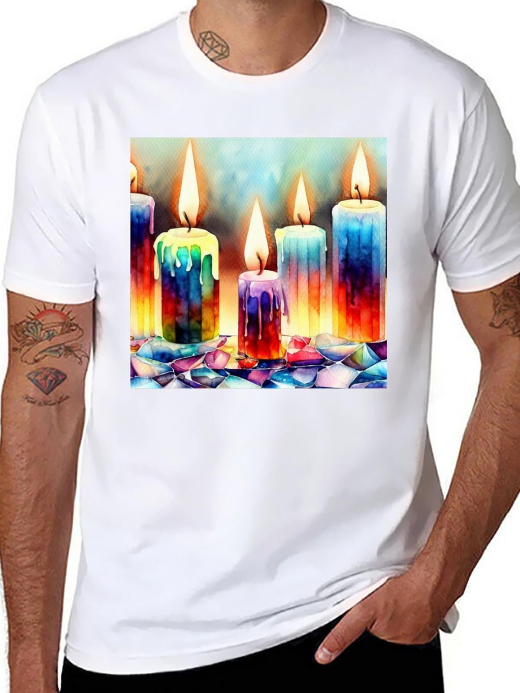Watercolor Candle T-Shirt