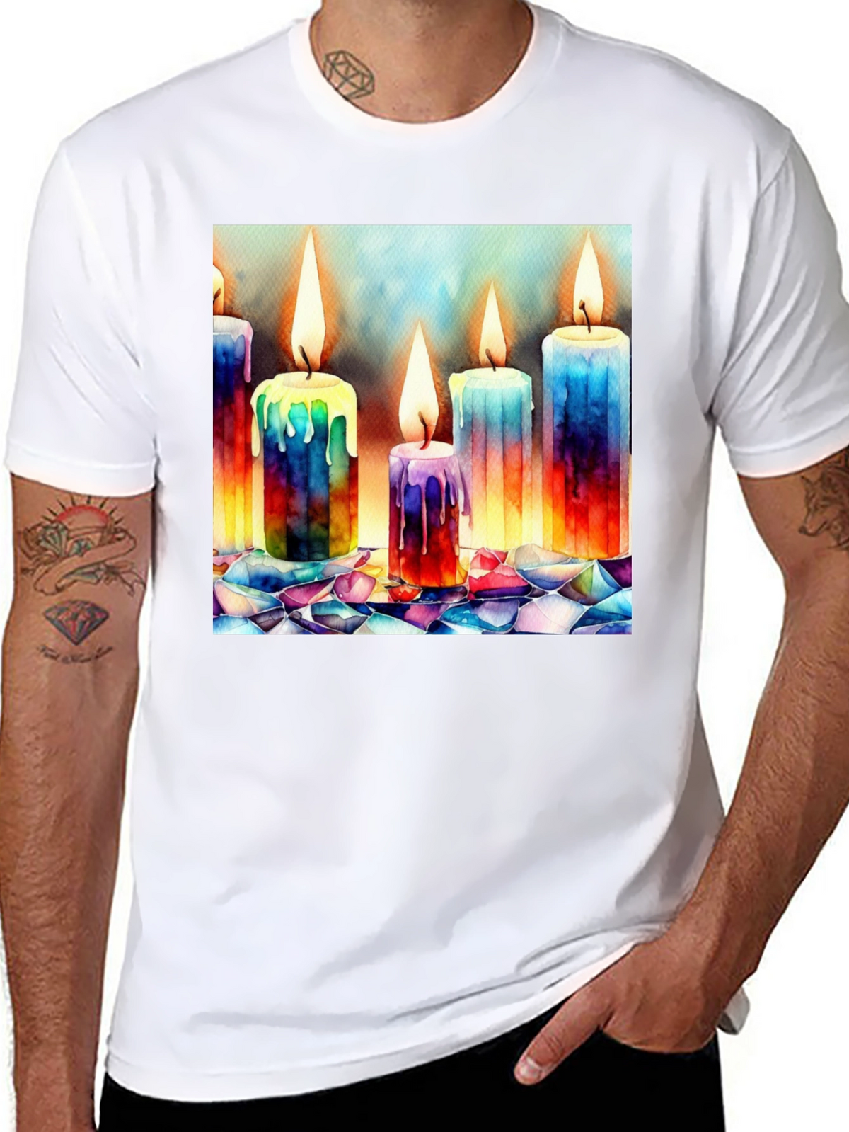 Watercolor Candle T-Shirt