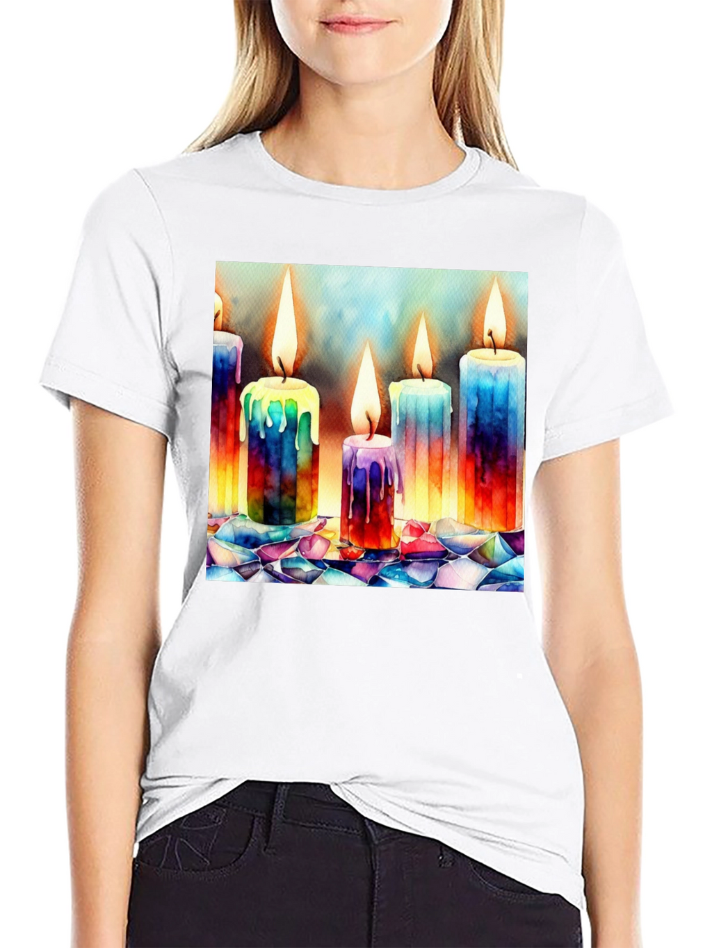 Watercolor Candle T-Shirt