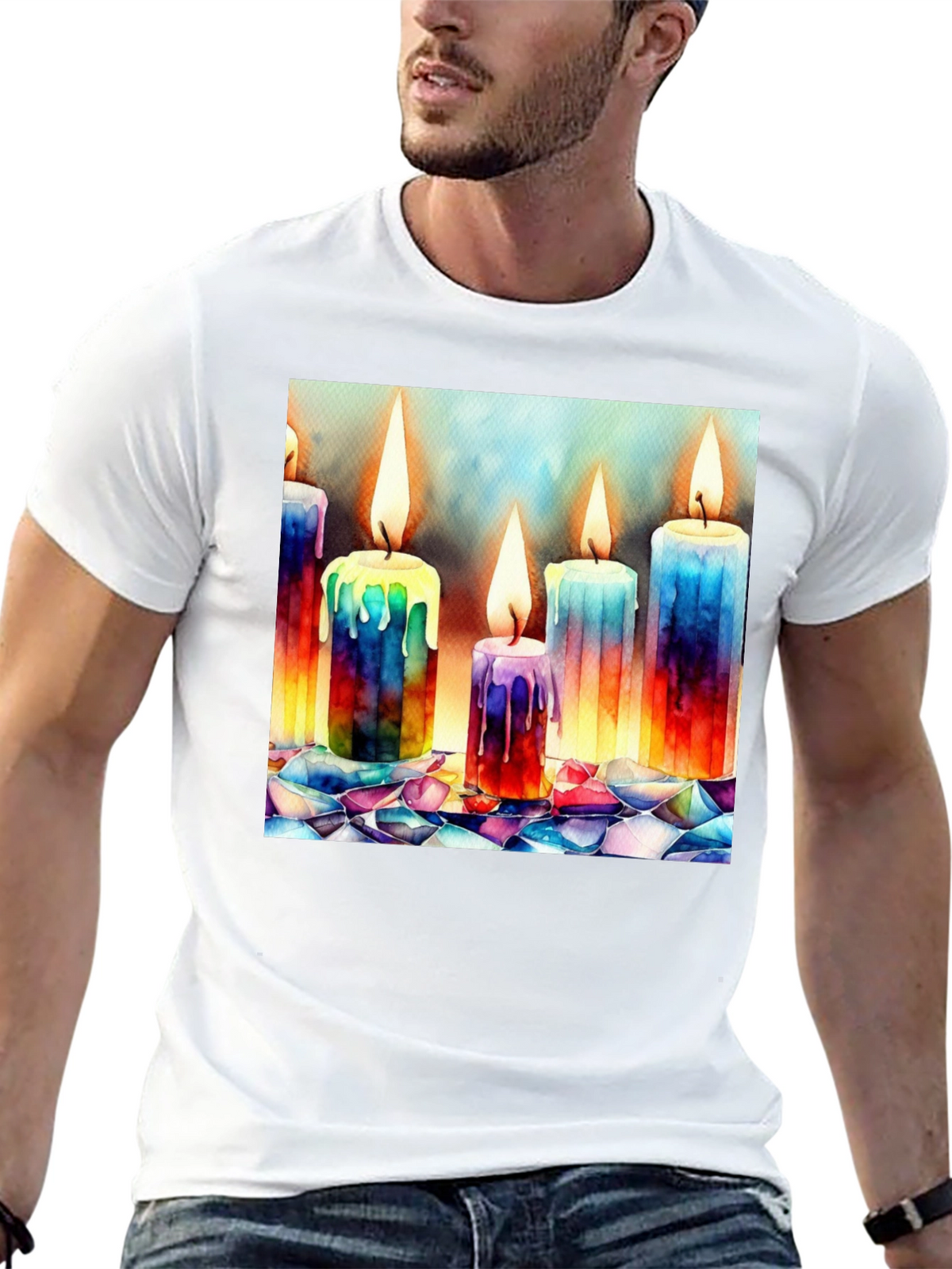 Watercolor Candle T-Shirt