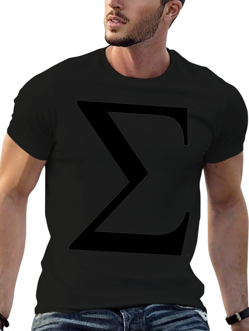 Sigma Symbol Black T-Shirt - Classic Geek Tee