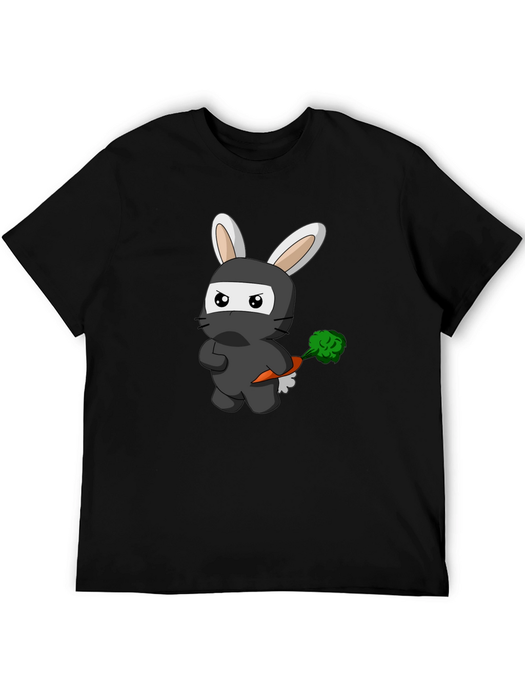 Ninja Rabbit Graphic T-Shirt - Black Cotton Tee