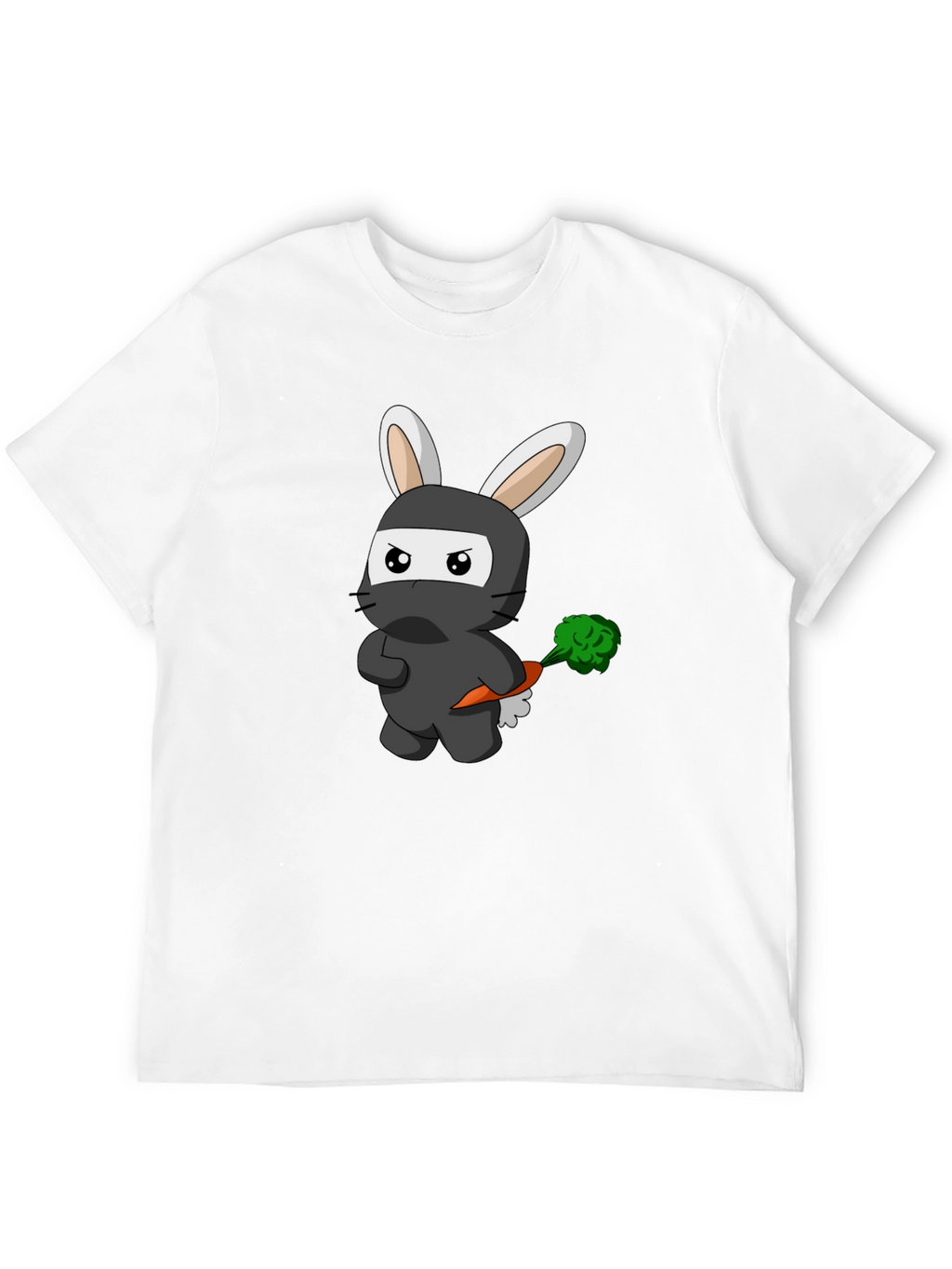 Ninja Rabbit Graphic T-Shirt - Black Cotton Tee