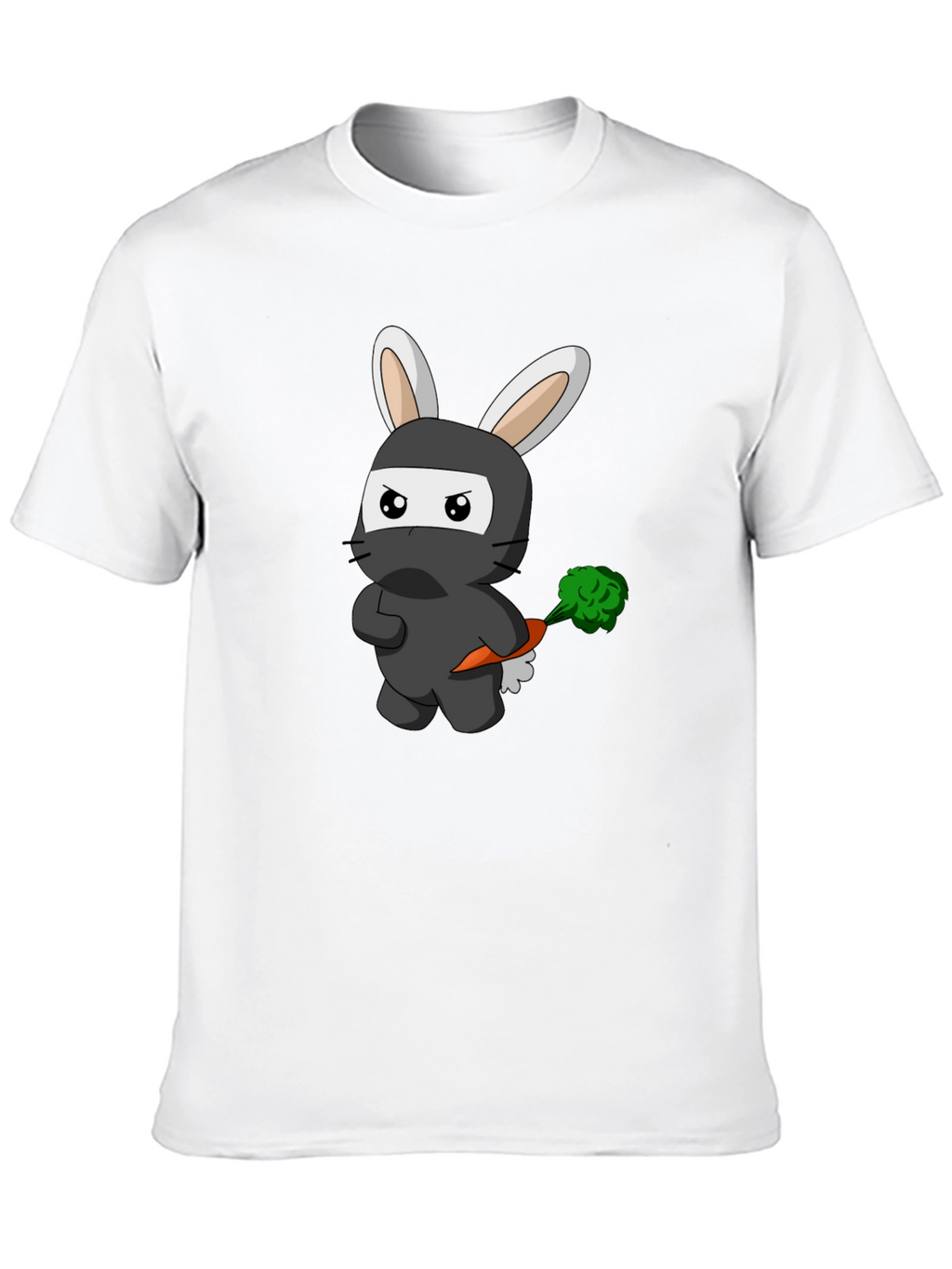 Ninja Rabbit Graphic T-Shirt - Black Cotton Tee