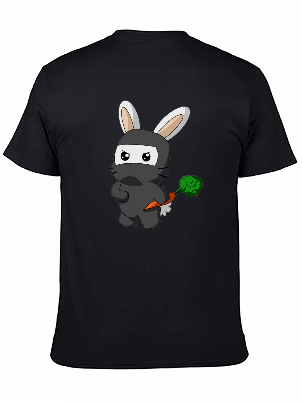 Ninja Rabbit Graphic T-Shirt - Black Cotton Tee