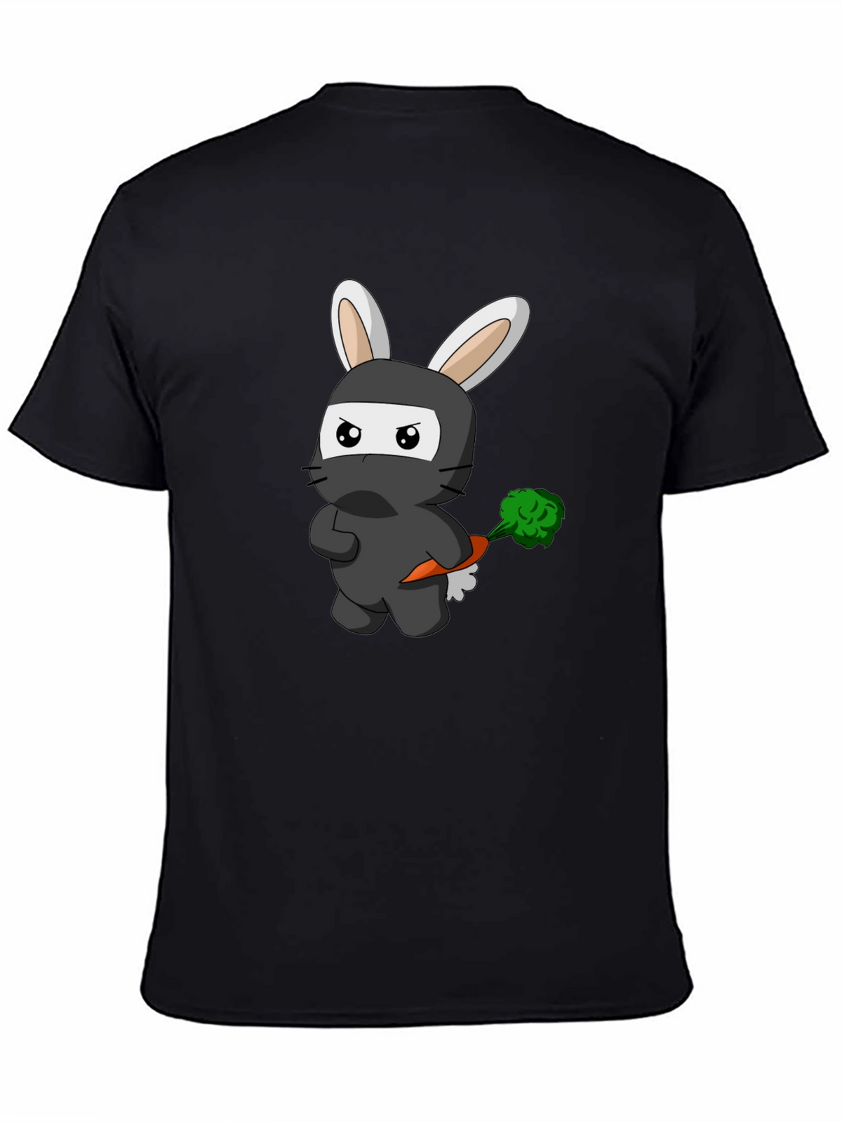 Ninja Rabbit Graphic T-Shirt - Black Cotton Tee