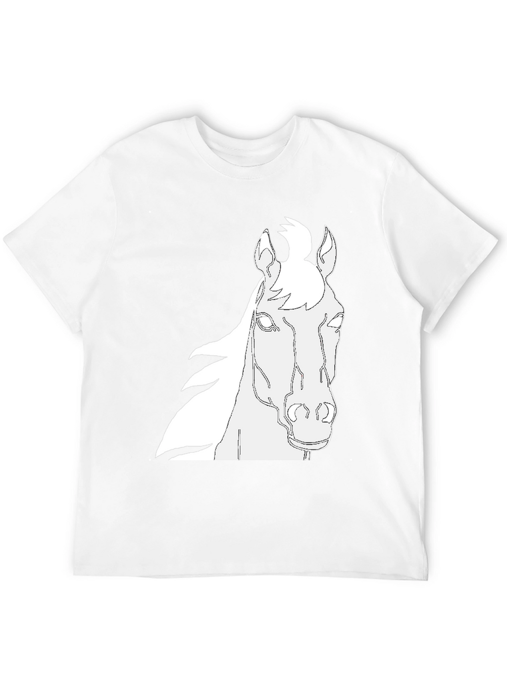 Horse Outline Graphic Black T-Shirt