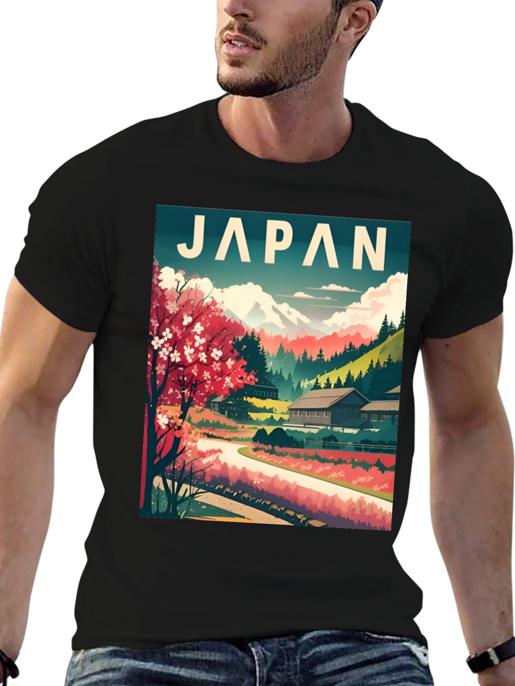 Japan Landscape T-Shirt - Stylish Travel Tee