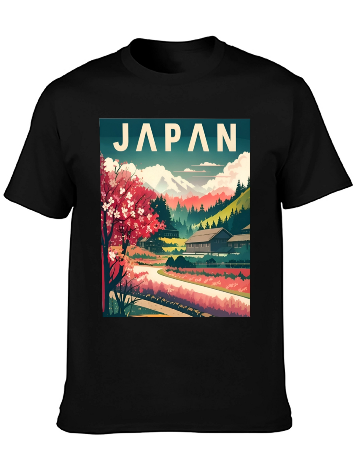 Japan Landscape T-Shirt - Stylish Travel Tee
