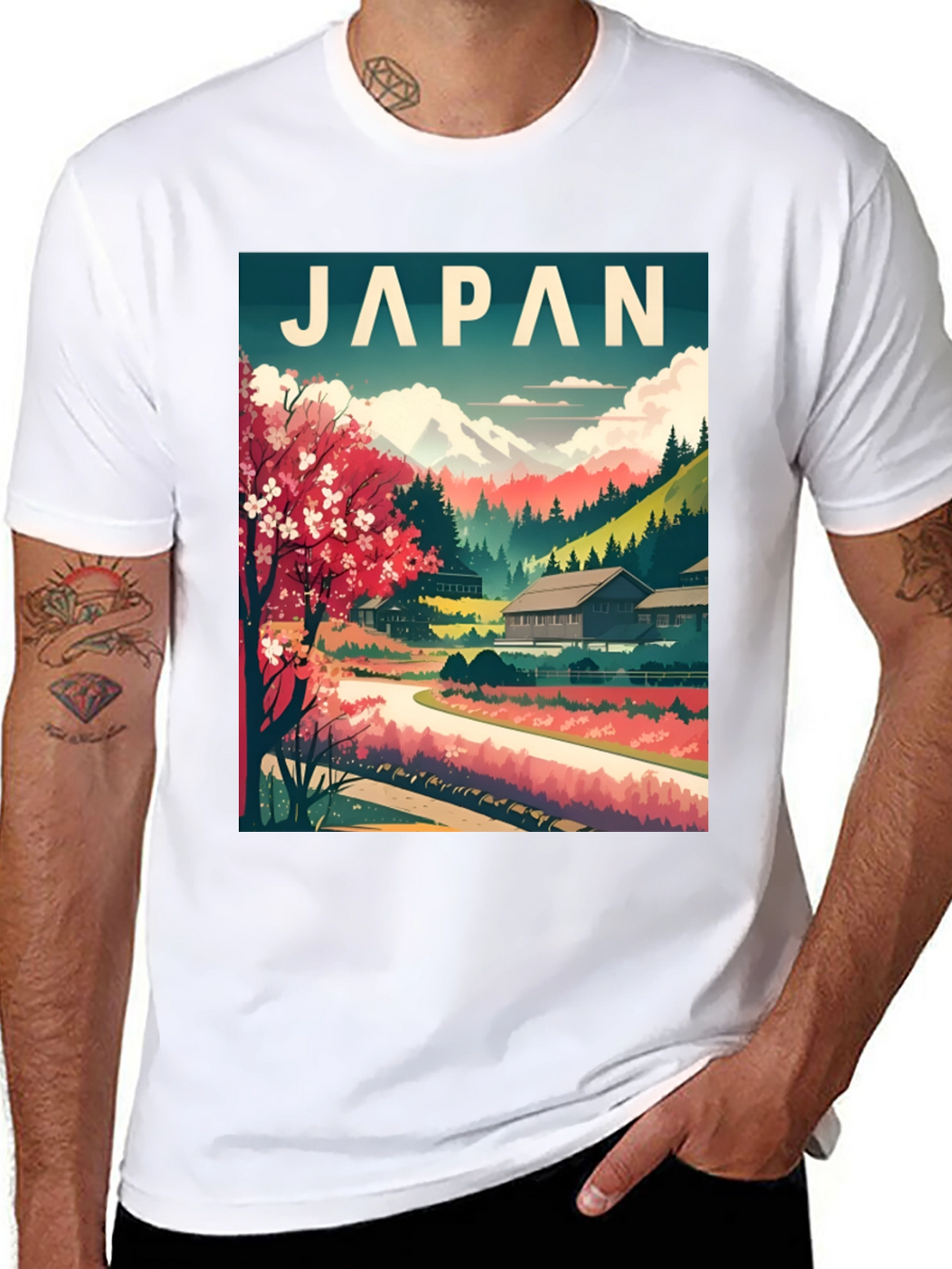 Japan Landscape T-Shirt - Stylish Travel Tee