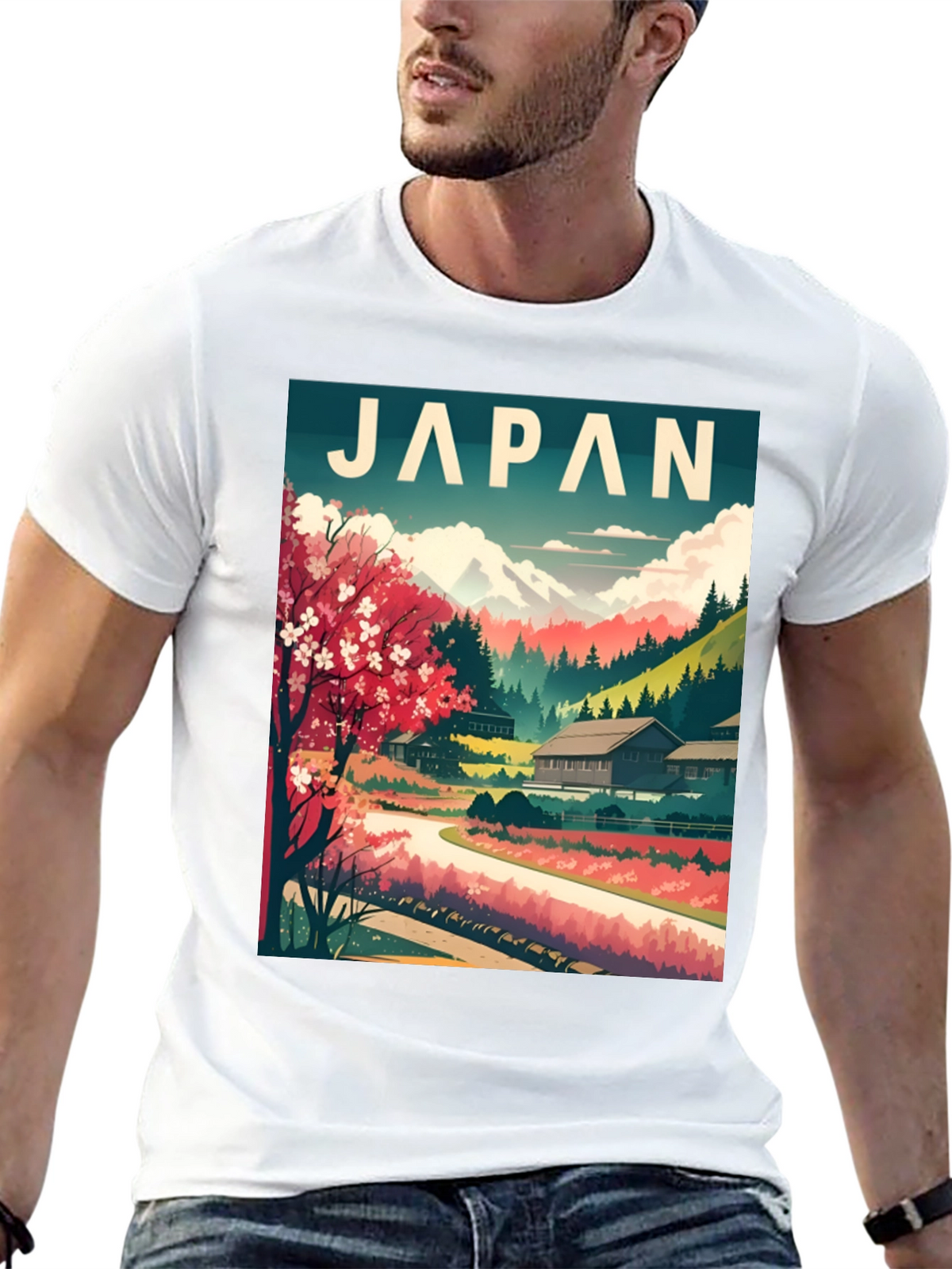 Japan Landscape T-Shirt - Stylish Travel Tee