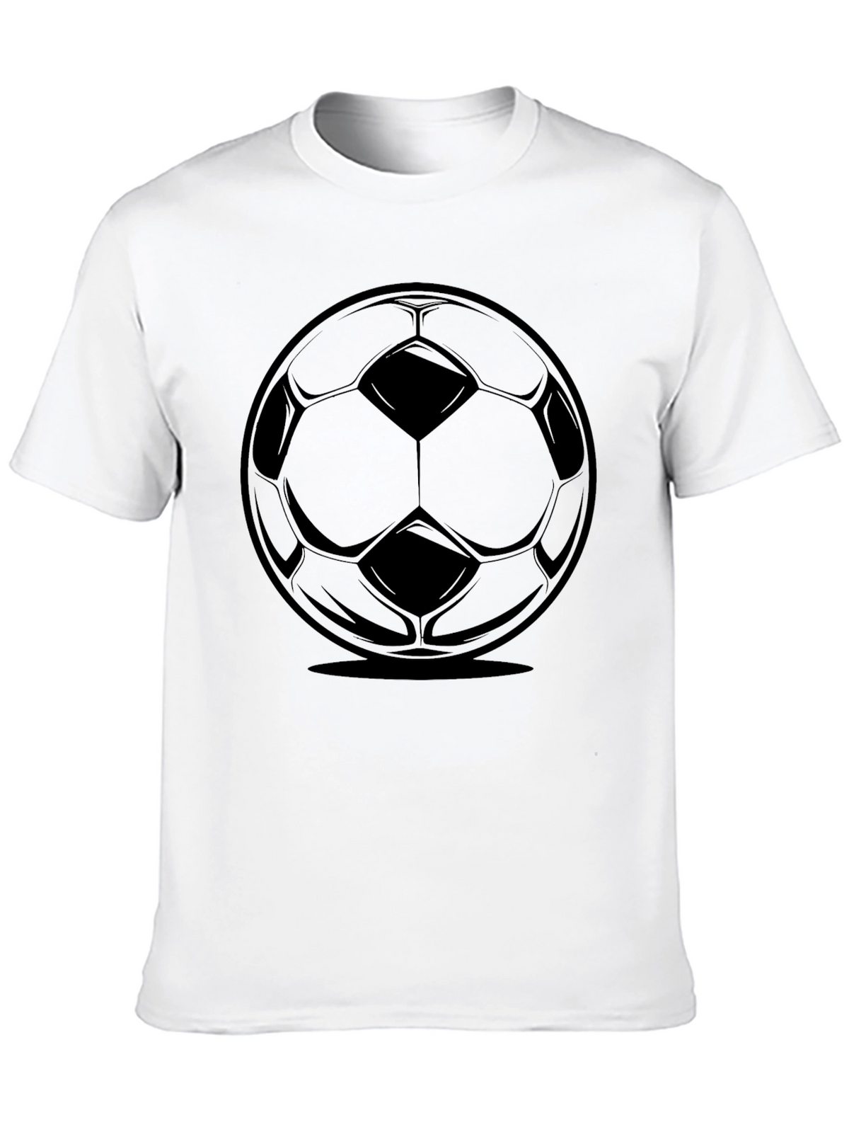 Black Soccer Ball Graphic Tee - Stylish Sportswear