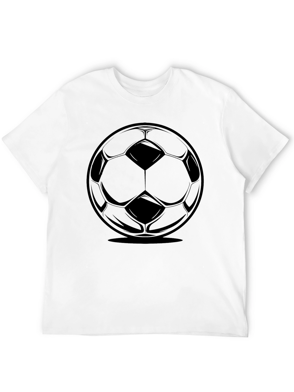 Black Soccer Ball Graphic Tee - Stylish Sportswear