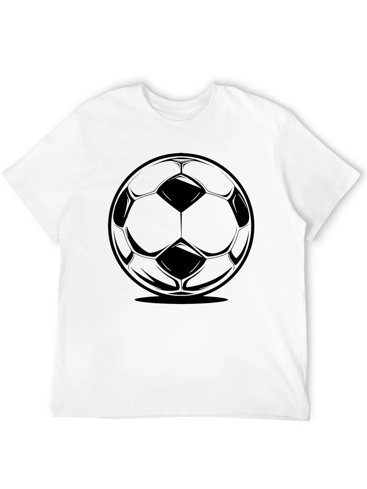 Black Soccer Ball Graphic Tee - Stylish Sportswear