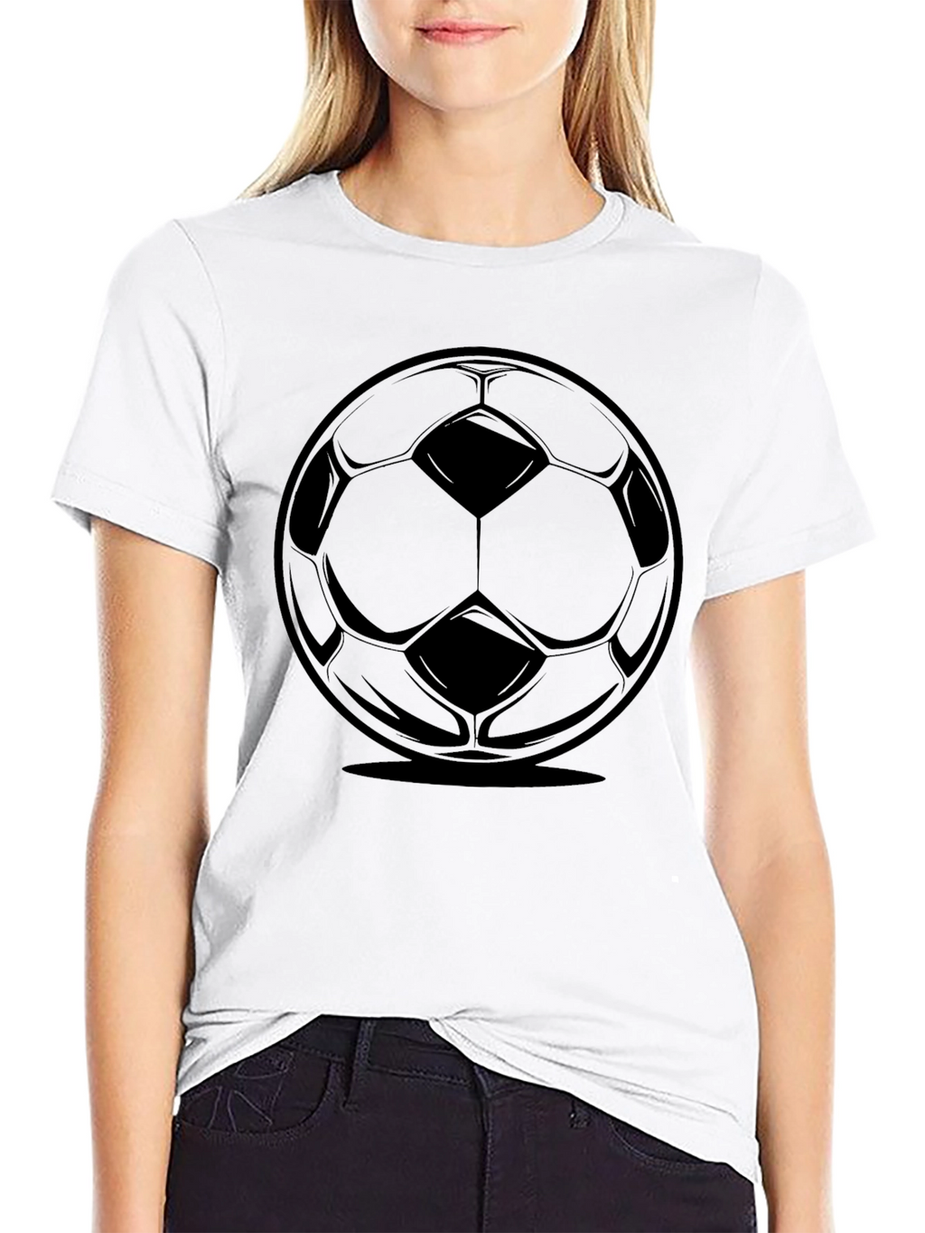 Black Soccer Ball Graphic Tee - Stylish Sportswear