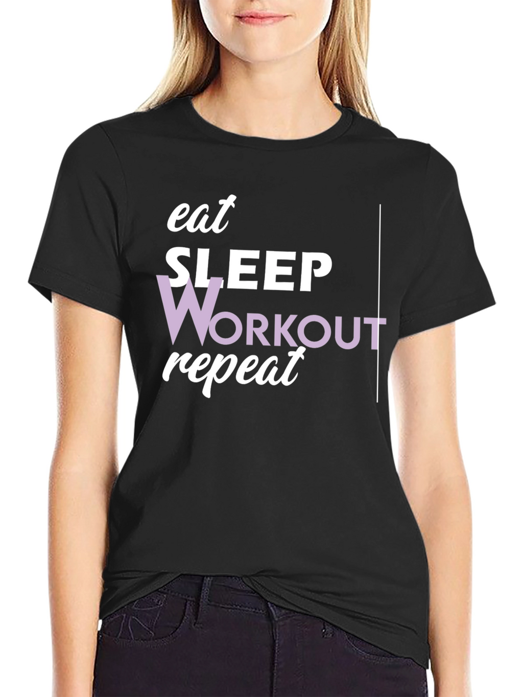Eat Sleep Workout Repeat Graphic Tee