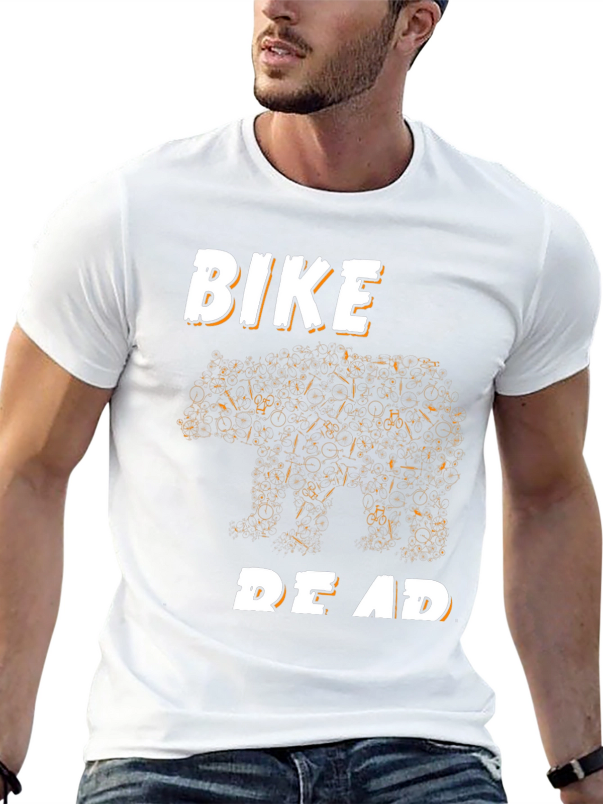 Bike Bear T-Shirt - Black Graphic Tee