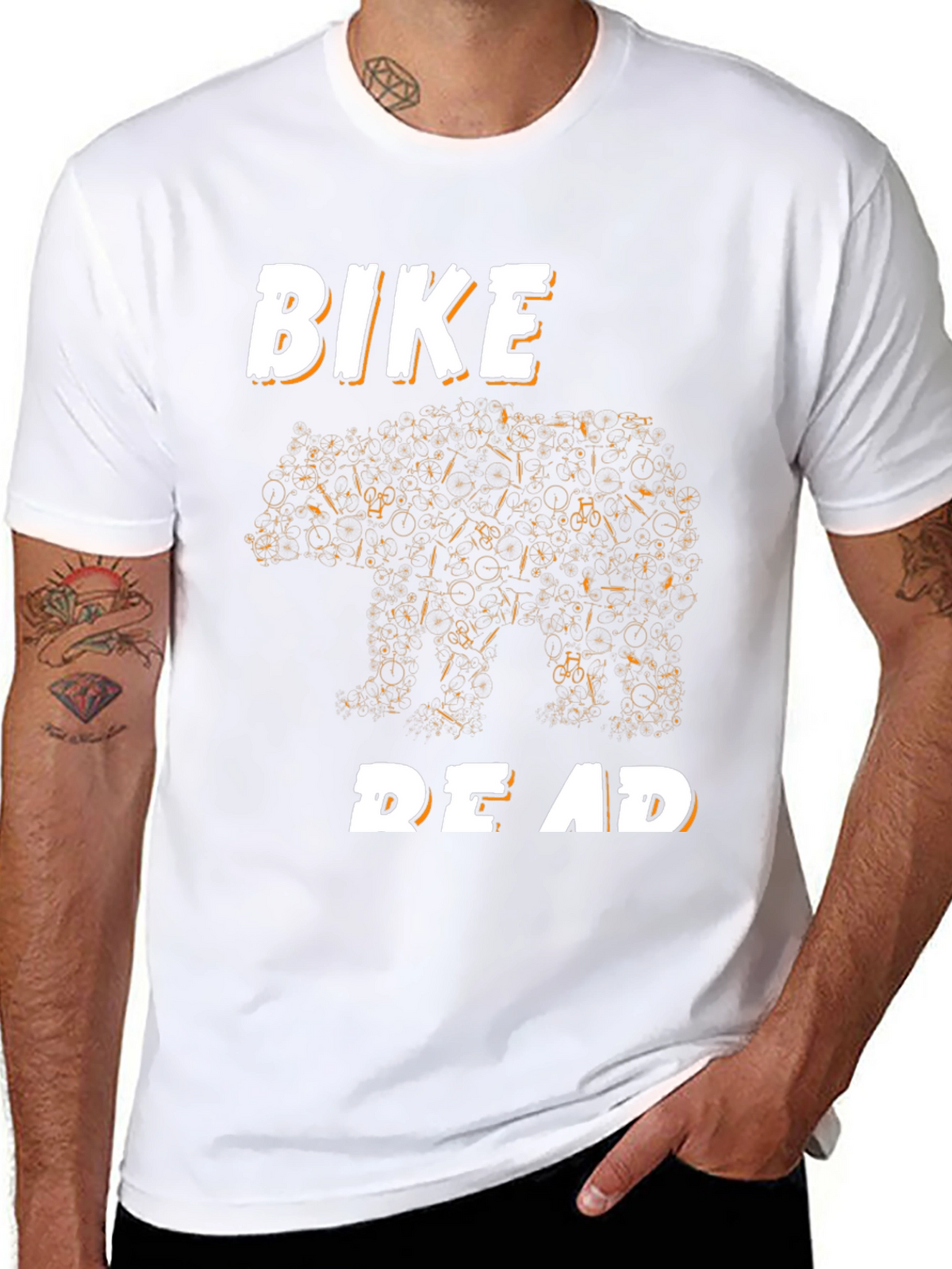 Bike Bear T-Shirt - Black Graphic Tee