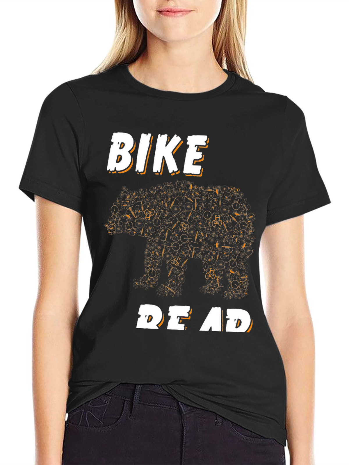 Bike Bear T-Shirt - Black Graphic Tee