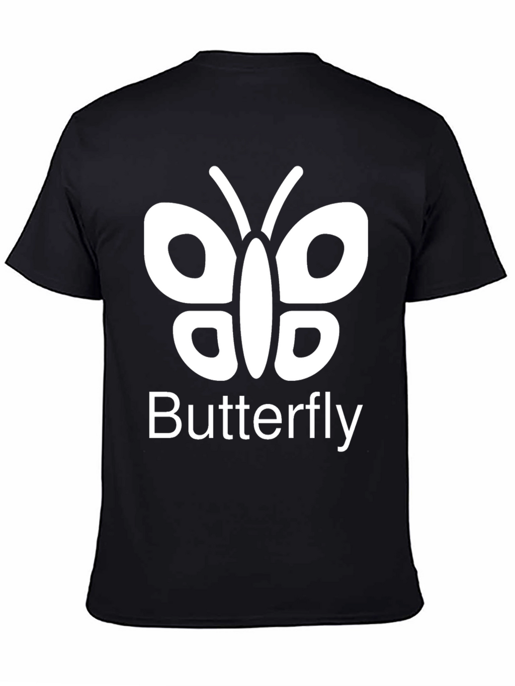 Butterfly Graphic Tee - Casual Black T-Shirt