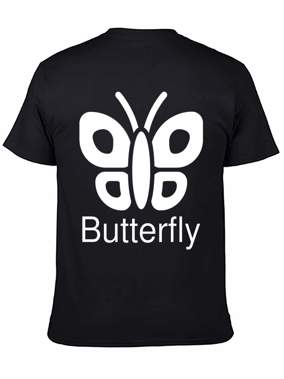 Butterfly Graphic Tee - Casual Black T-Shirt