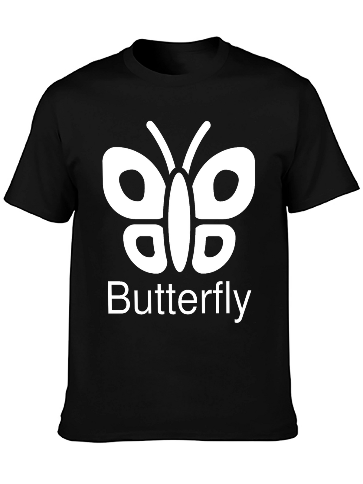 Butterfly Graphic Tee - Casual Black T-Shirt