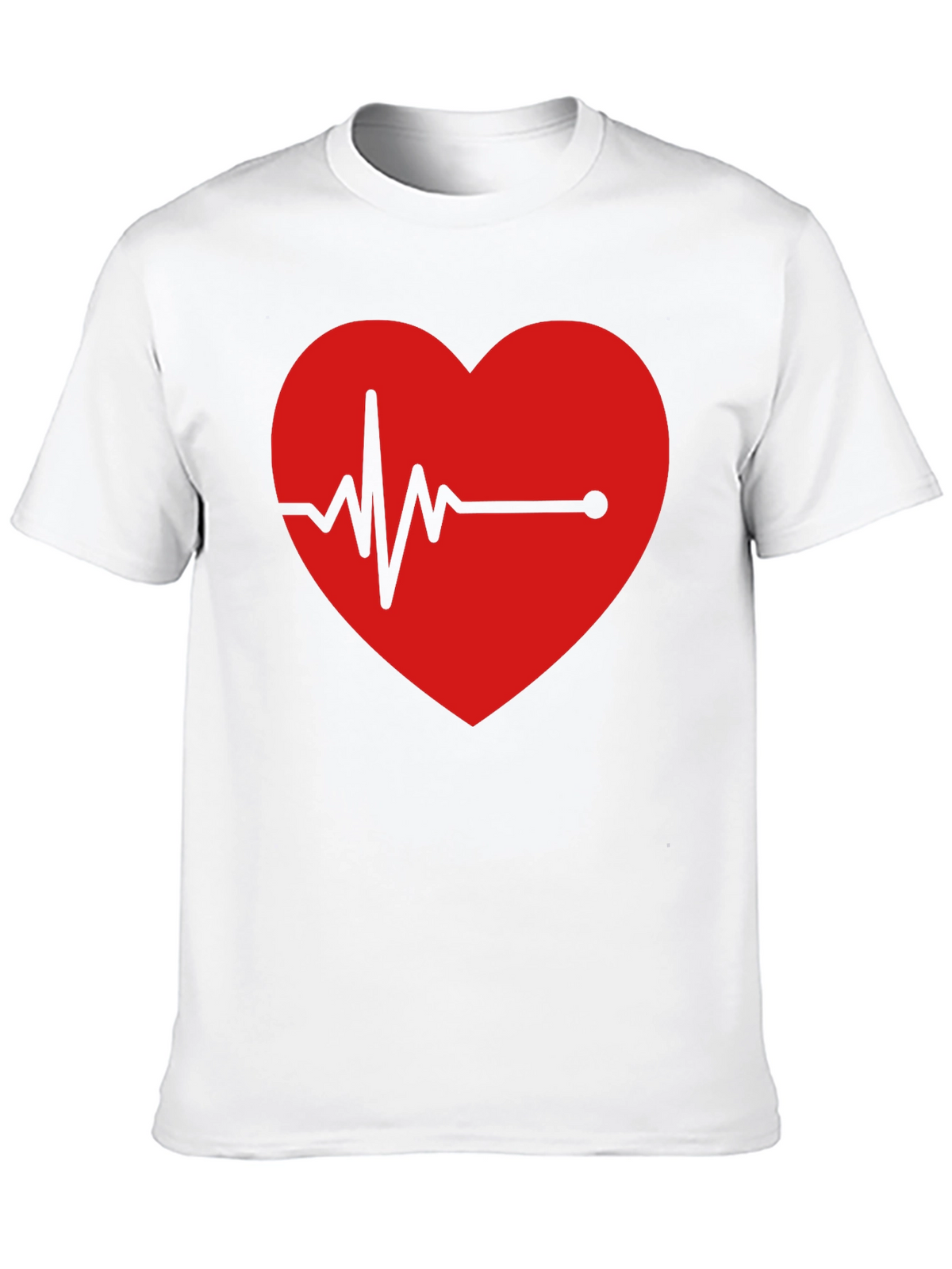 Heartbeat Graphic Tee - Black Cotton Blend
