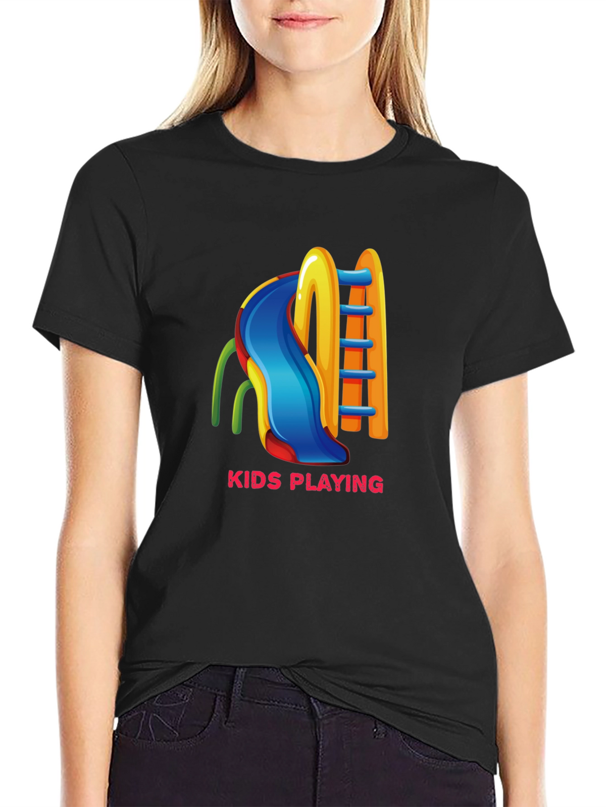 Kids Playing Slide T-Shirt