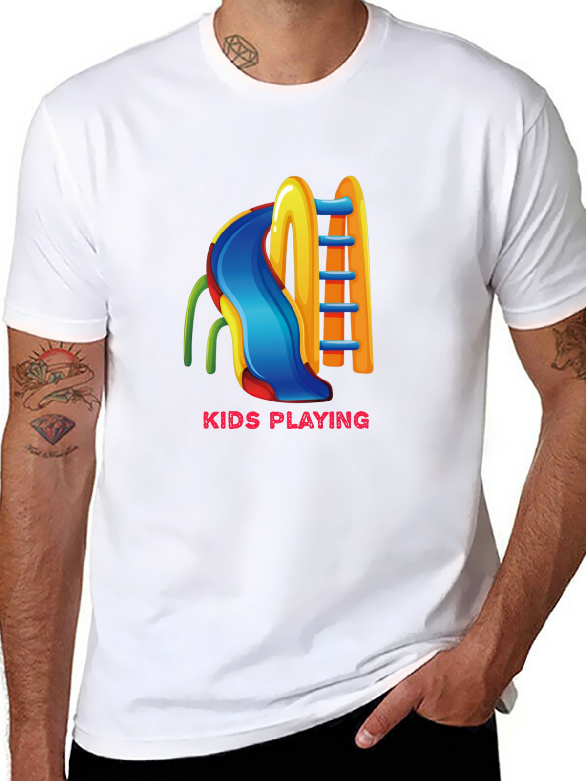 Kids Playing Slide T-Shirt