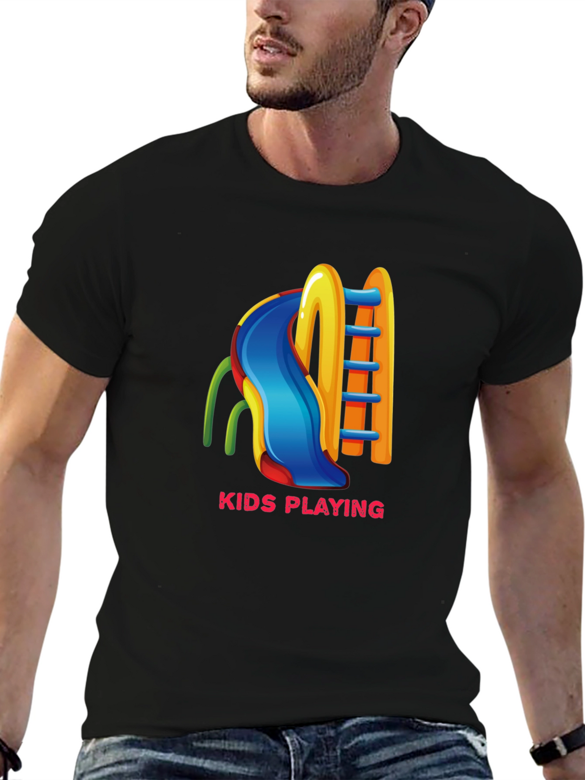 Kids Playing Slide T-Shirt