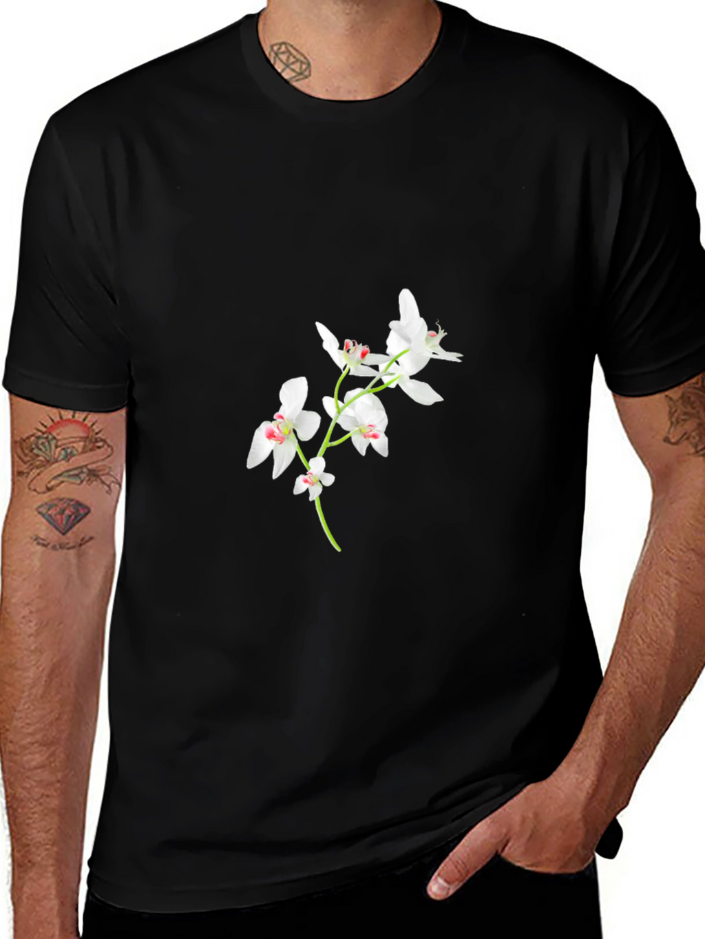 Black Orchid Floral T-Shirt