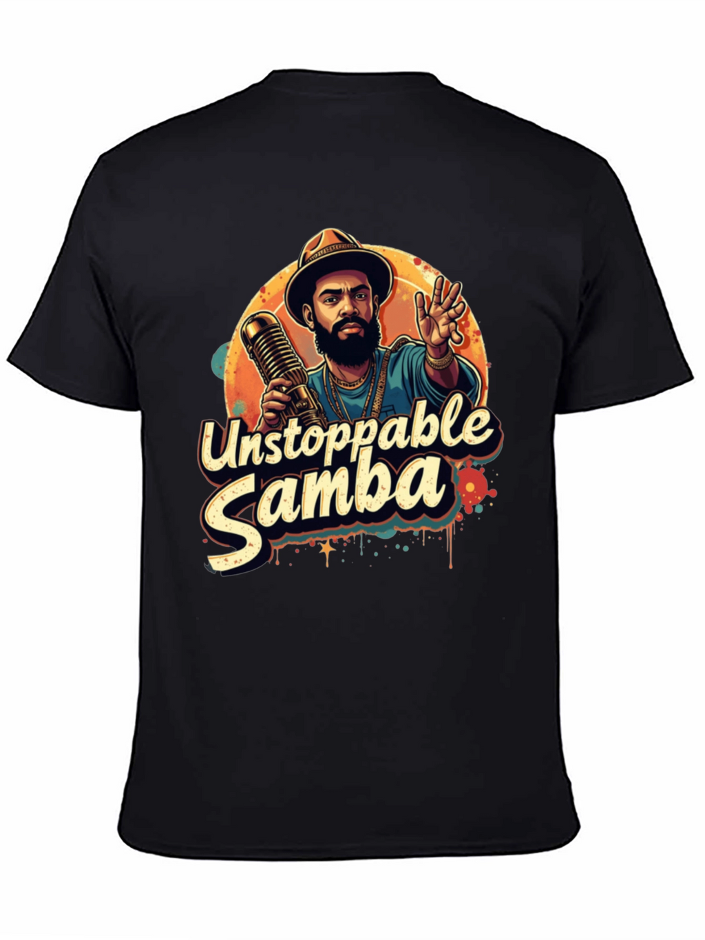 Unstoppable Samba Graphic T-Shirt - Black