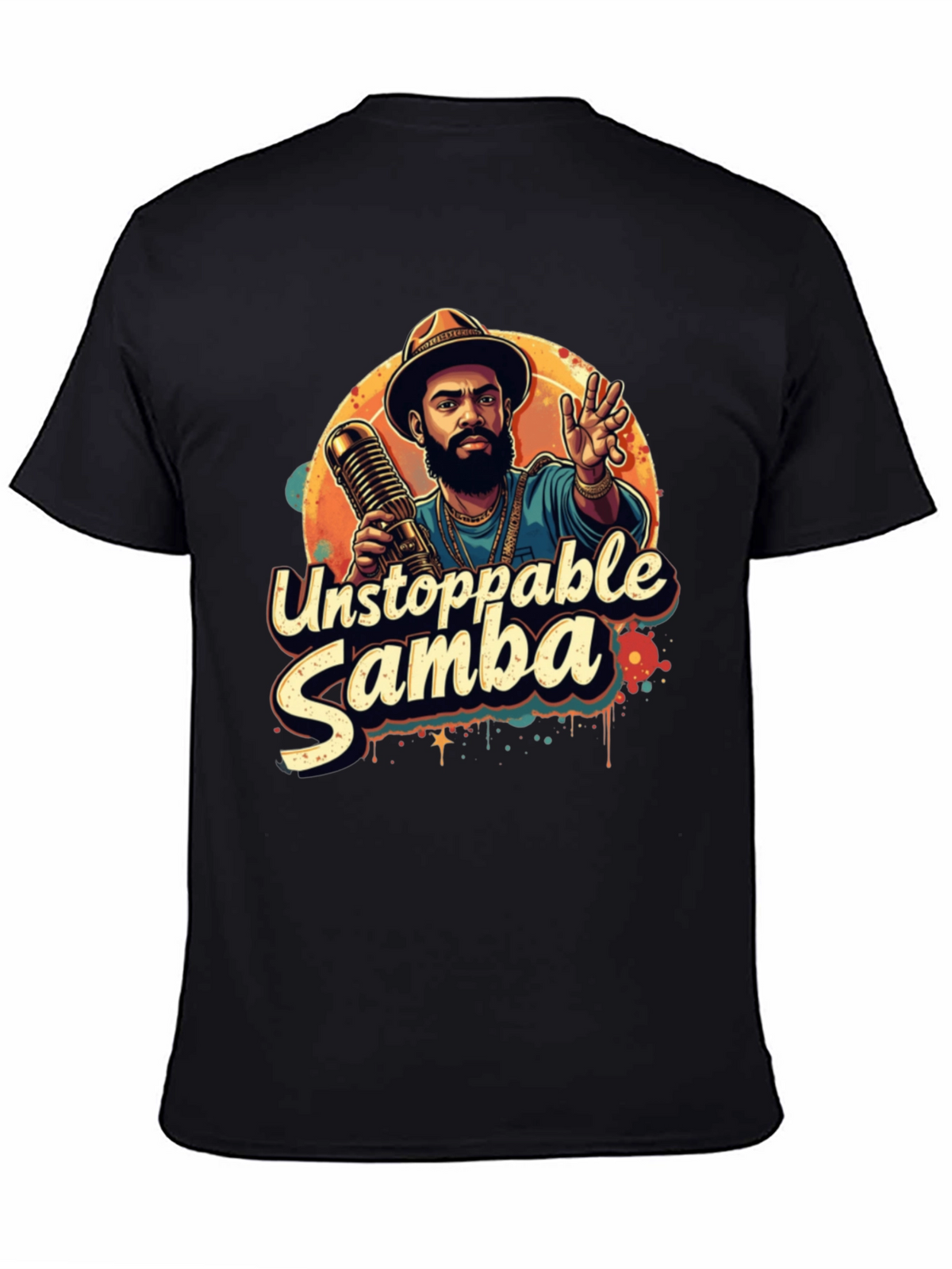 Unstoppable Samba Graphic T-Shirt - Black