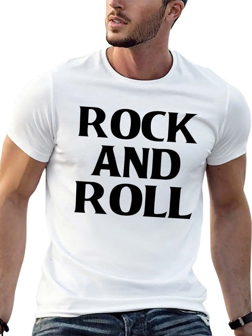Rock and Roll Graphic Tee - Classic Black T-Shirt