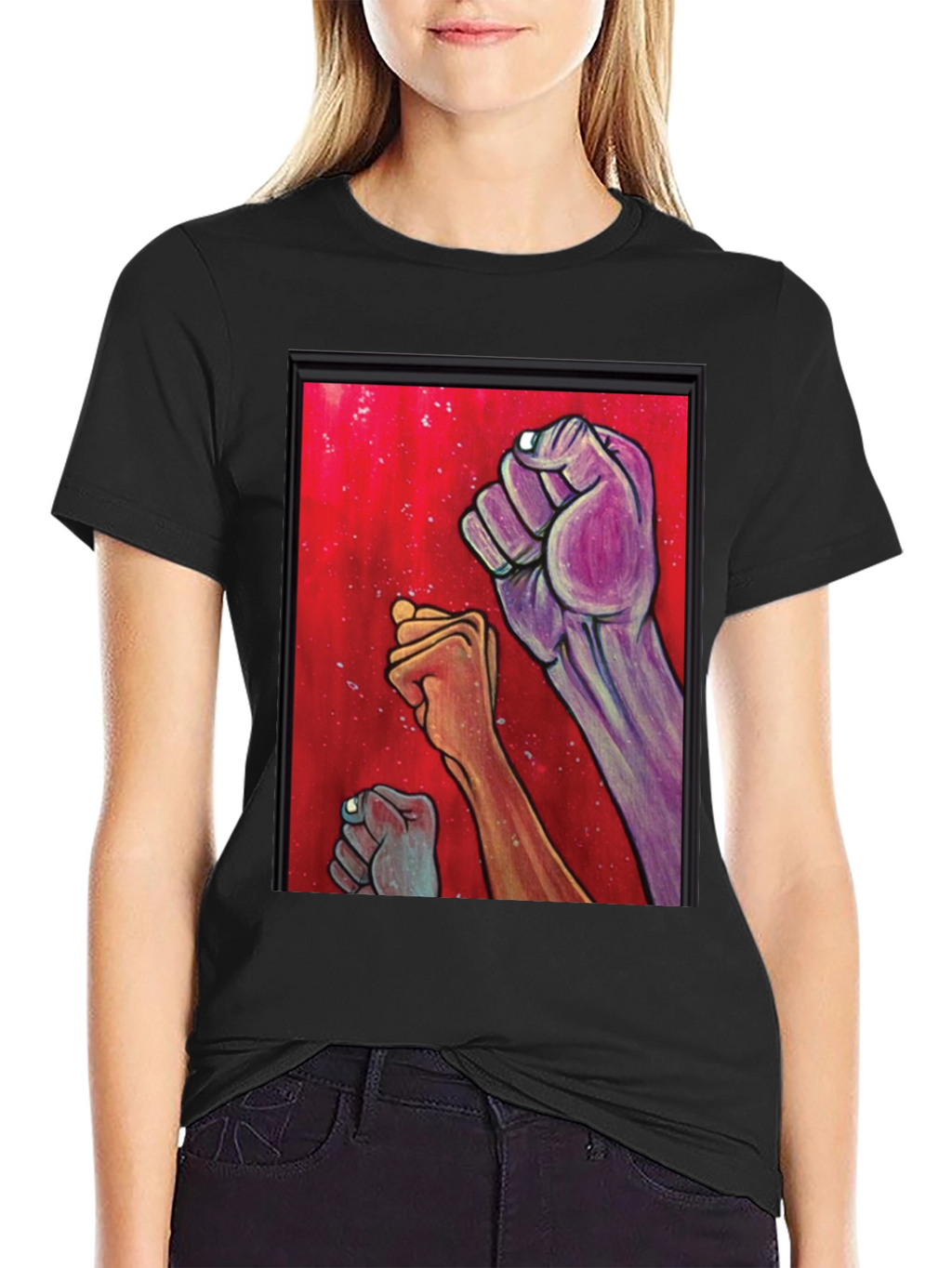 Unity Fist Graphic Tee - Black