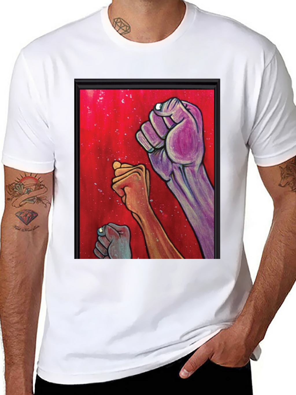 Unity Fist Graphic Tee - Black