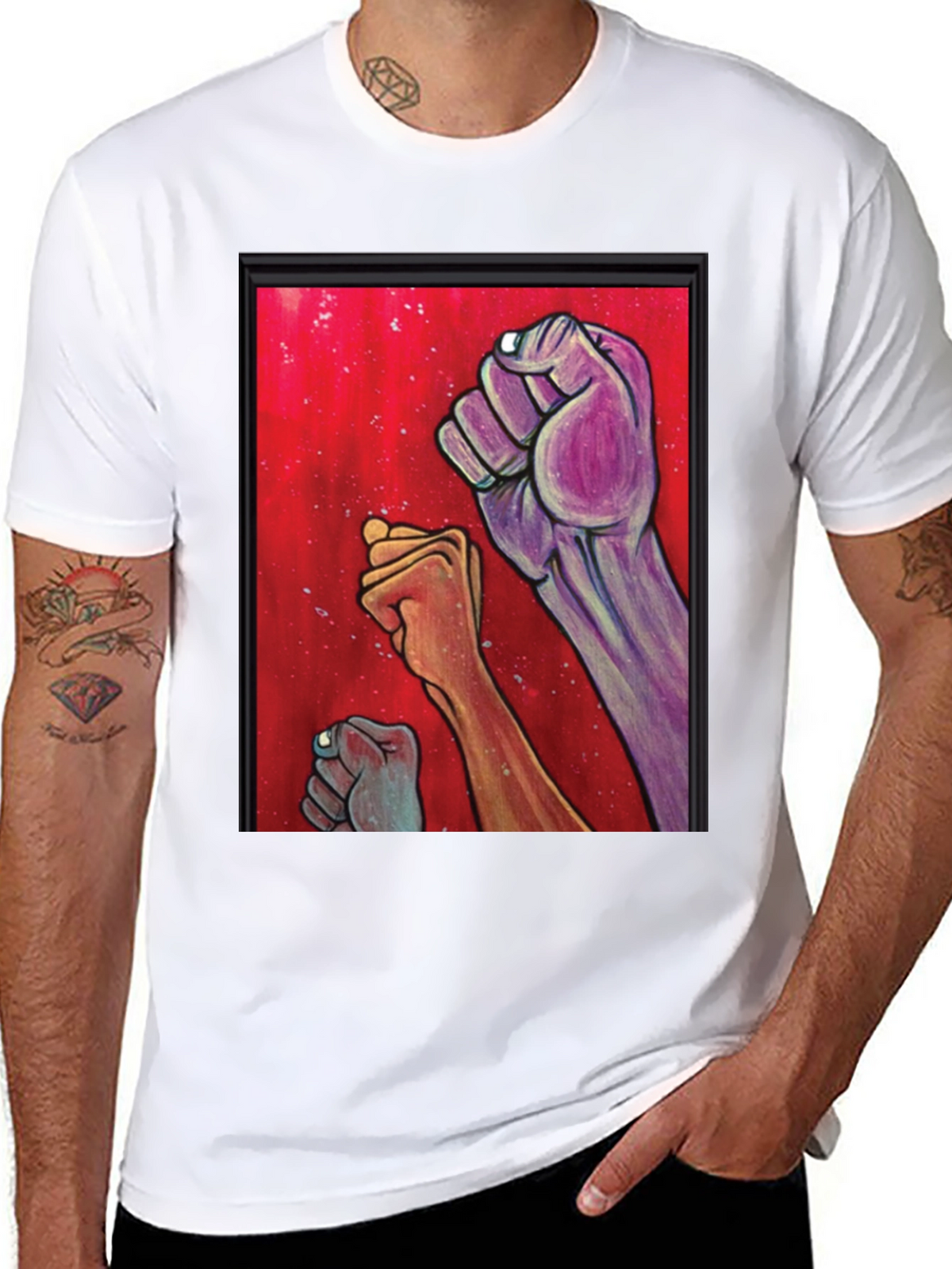 Unity Fist Graphic Tee - Black